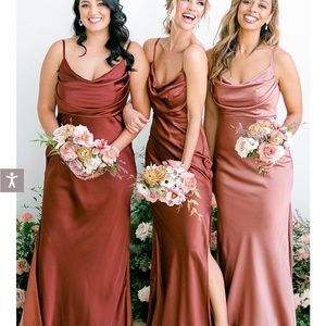 Satin Cabernet Revelry Skye Dress